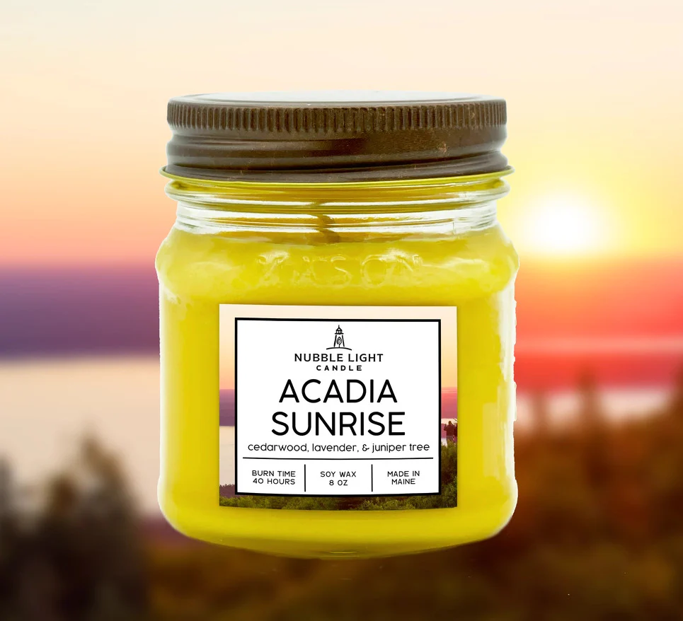 Acadia Sunrise 8oz Scented Soy Candle - Image 3