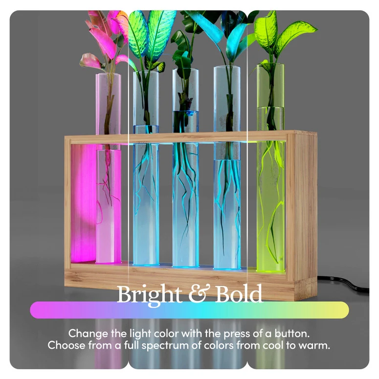 Light Up Bamboo Vial Air Planter - Tube Style - Image 3