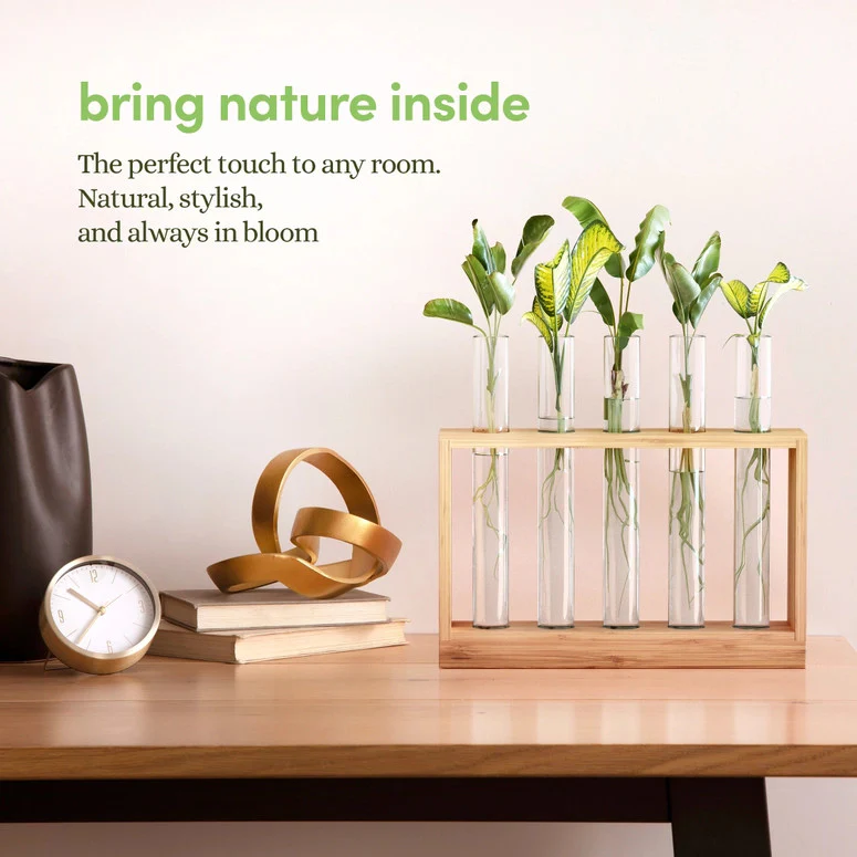 Light Up Bamboo Vial Air Planter - Tube Style - Image 5