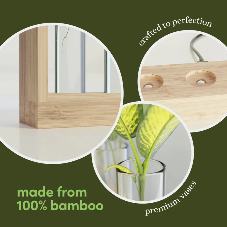 Light Up Bamboo Vial Air Planter - Tube Style - Image 6