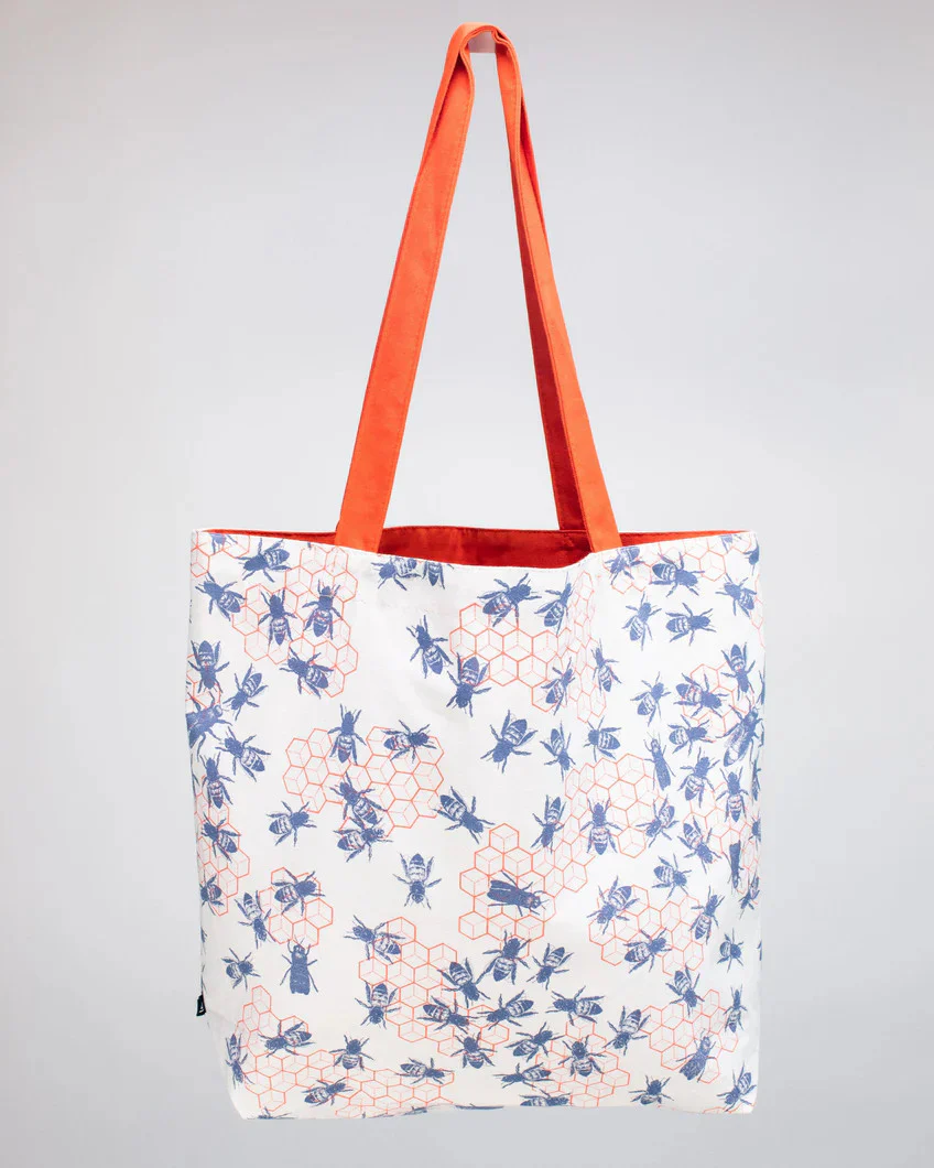 Bee Hive Canvas Shoulder Tote - Image 3