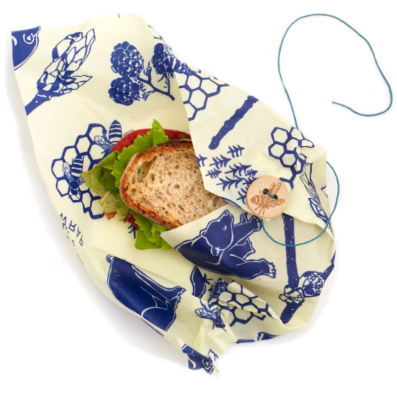 Bee's Wrap Lunch 3 Pack - Bees & Bears Print - Image 5