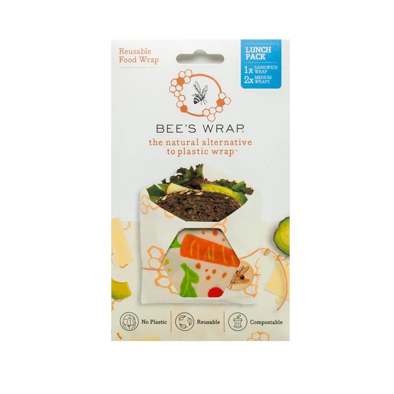Bee's Wrap Lunch 3 Pack - Garden Party Print - Image 3