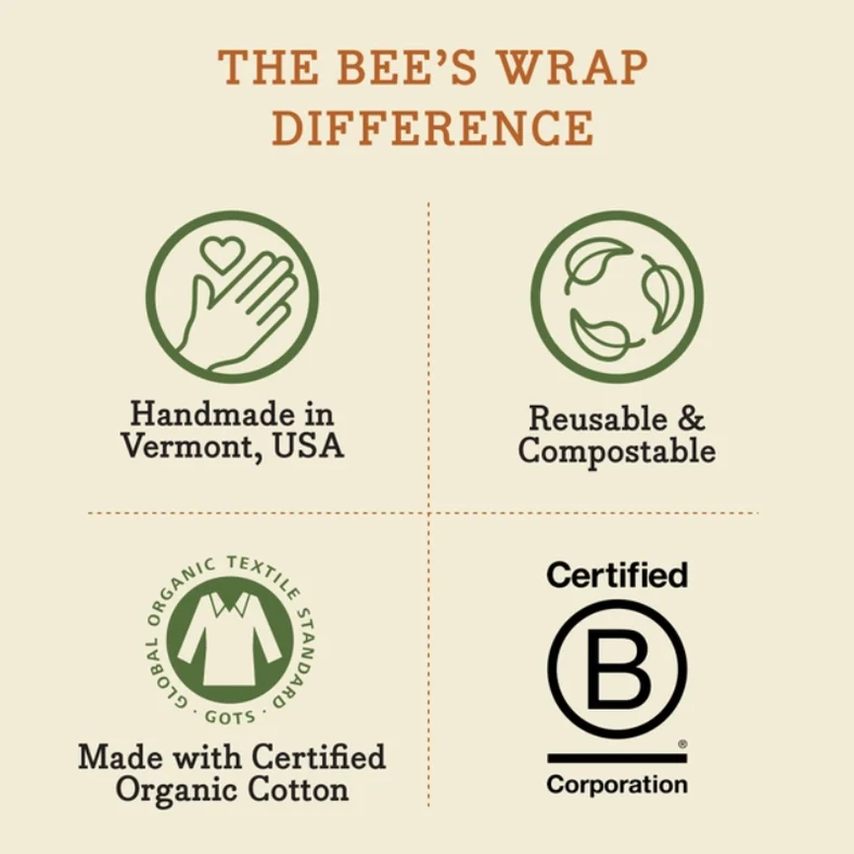 Bee's Wrap Lunch 3 Pack - Garden Party Print - Image 6