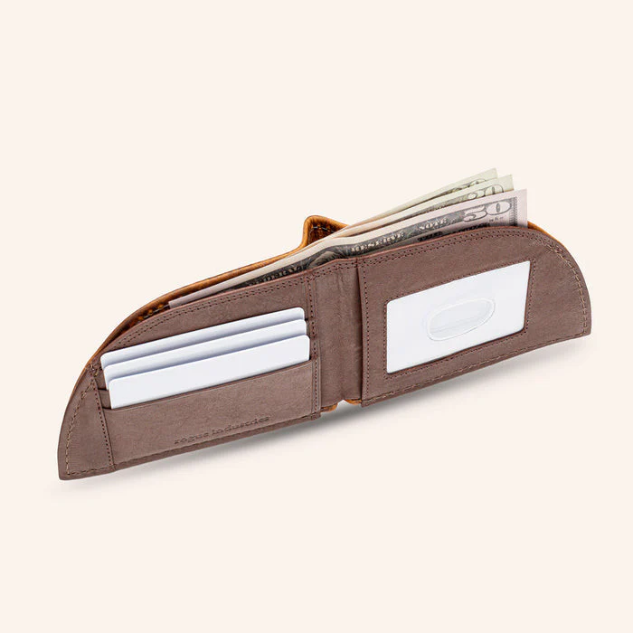 American Bison Leather Front Pocket Wallet (brown) - Image 3