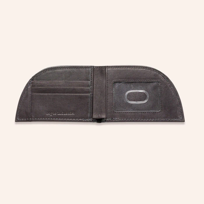 American Bison Leather Front Pocket Wallet (black) - Image 3