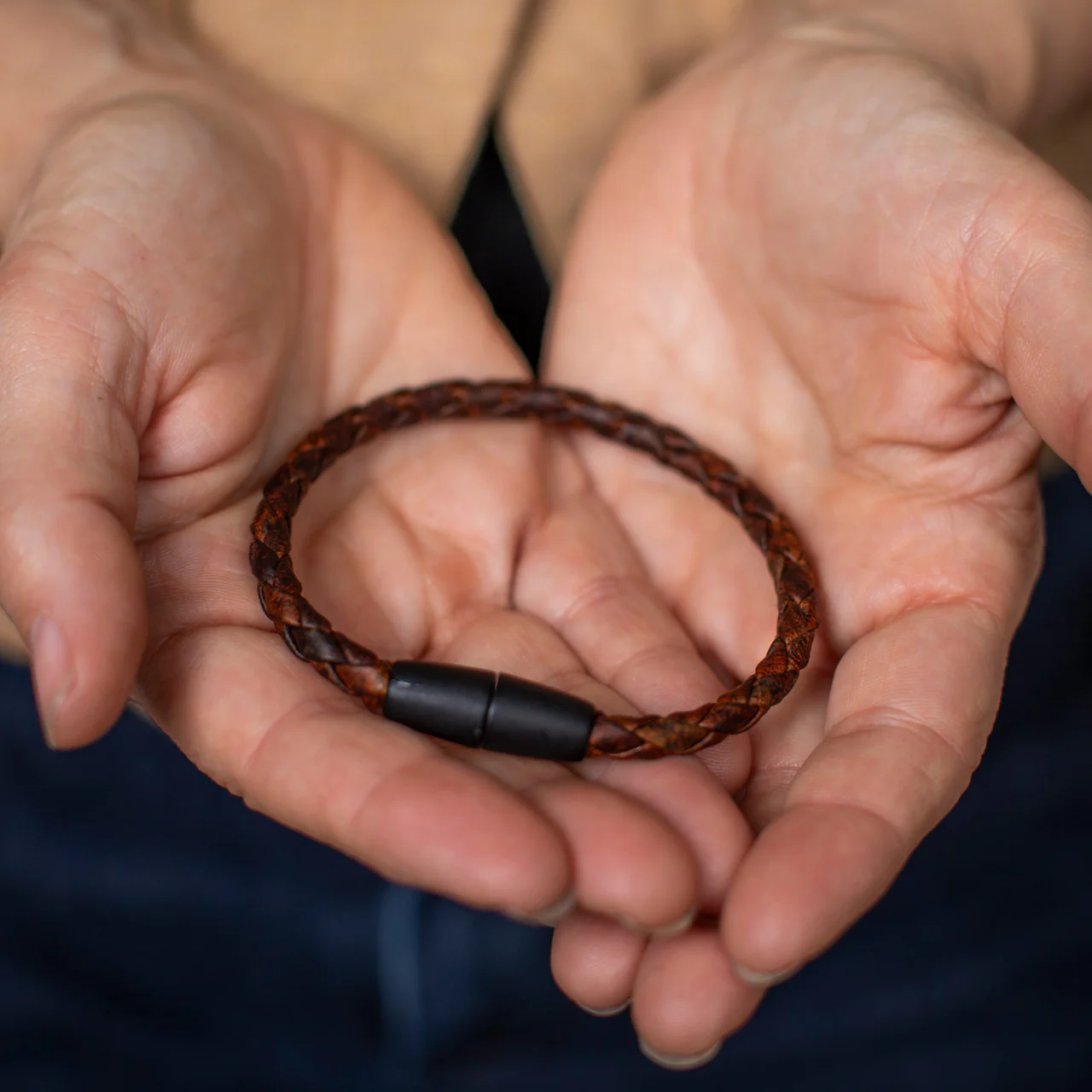 Braided Moose Leather Bracelet - Image 3