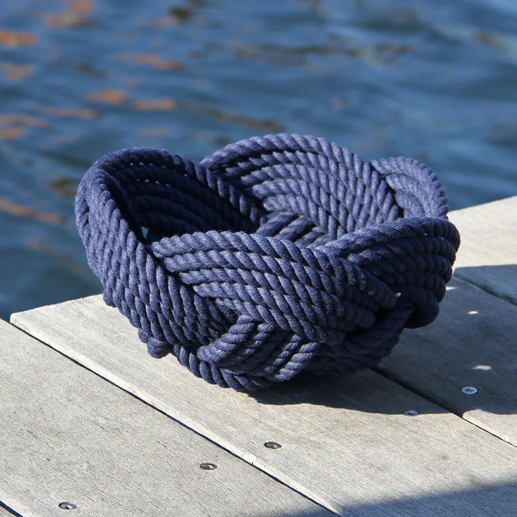 Celtic Knot Woven Cotton Rope Bowl - Image 6