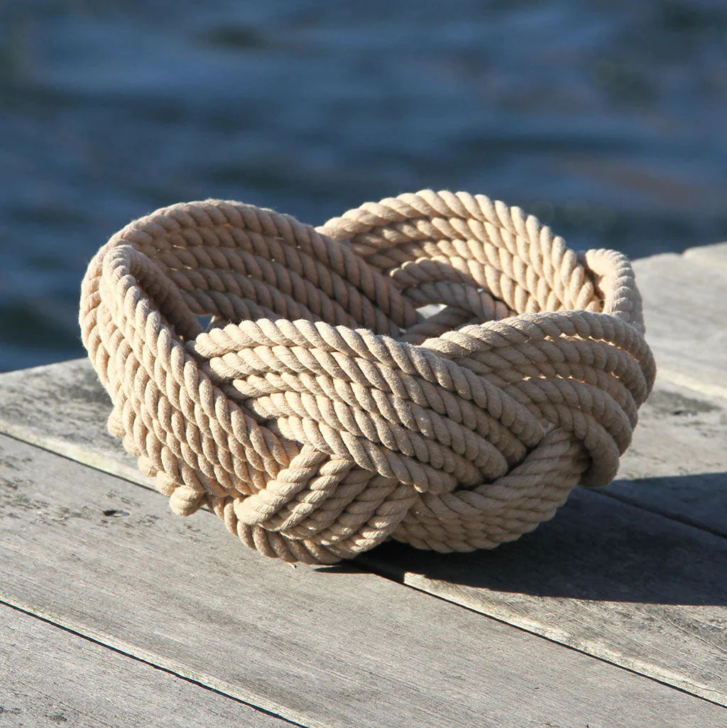 Celtic Knot Woven Cotton Rope Bowl - Image 7