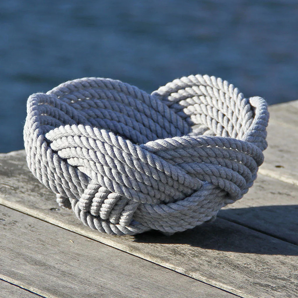 Celtic Knot Woven Cotton Rope Bowl - Image 8