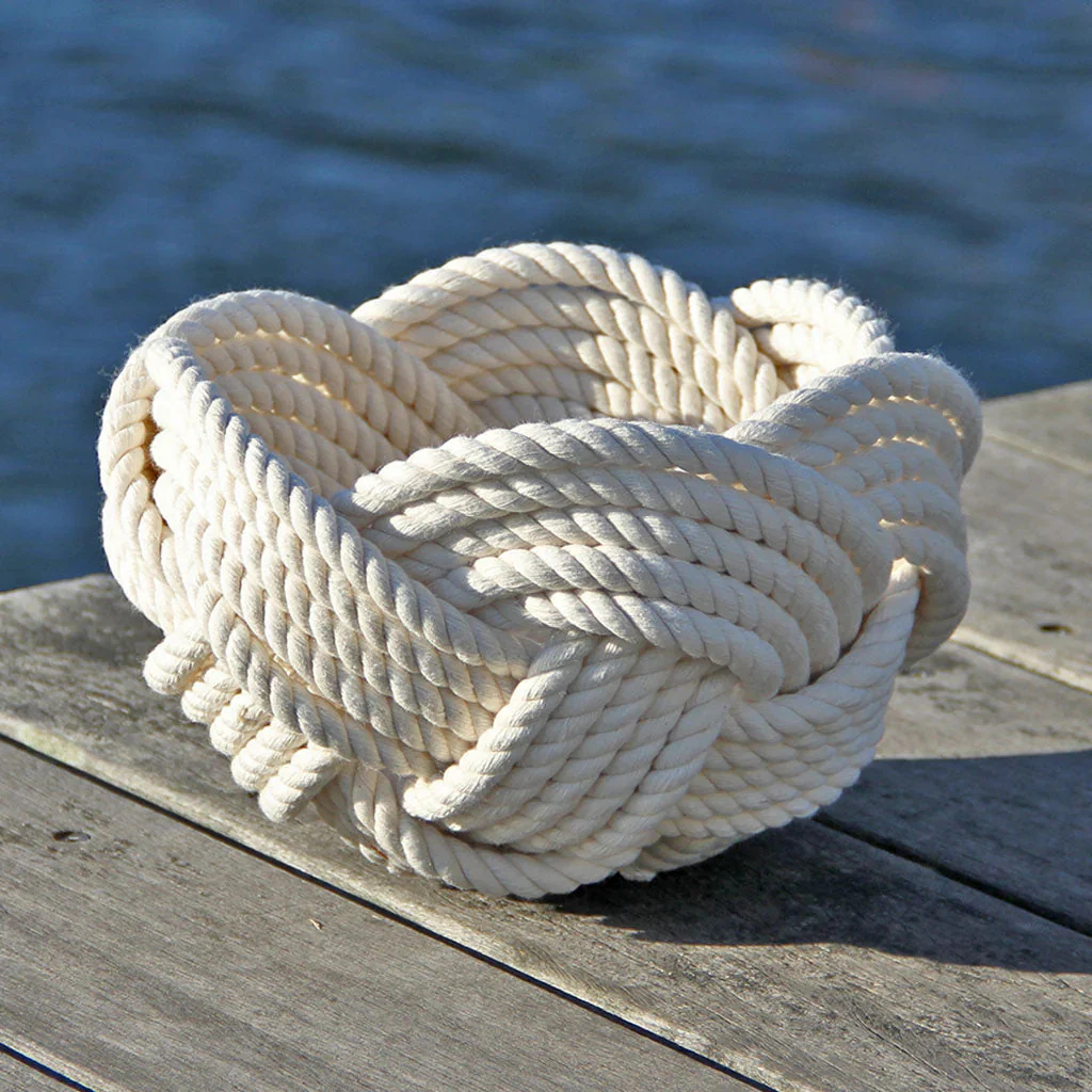 Celtic Knot Woven Cotton Rope Bowl - Image 9