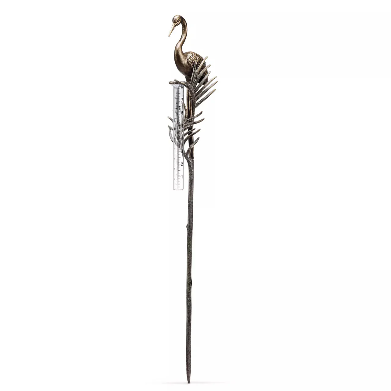 Crane Rain Gauge Garden Stake - Image 3
