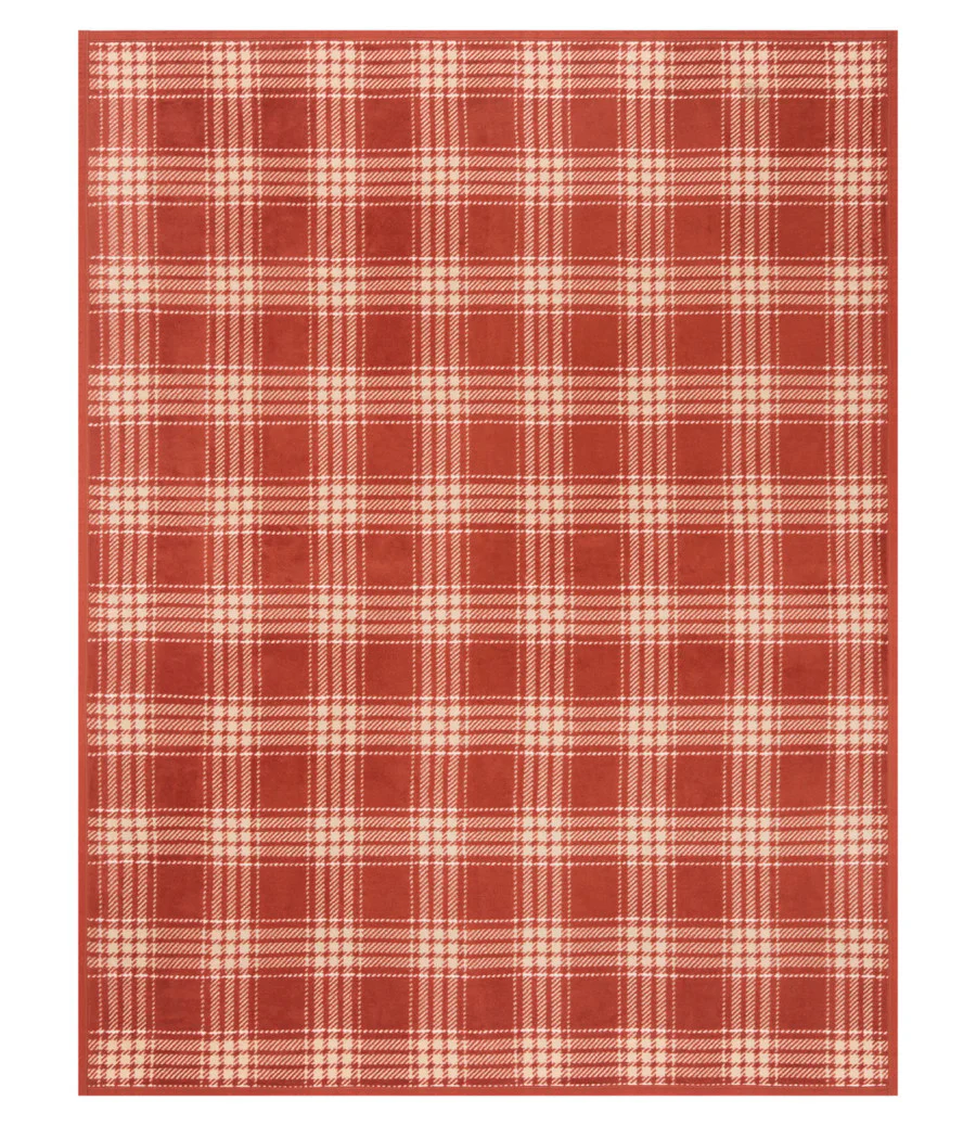 Desert Red Plaid Blanket - Image 4