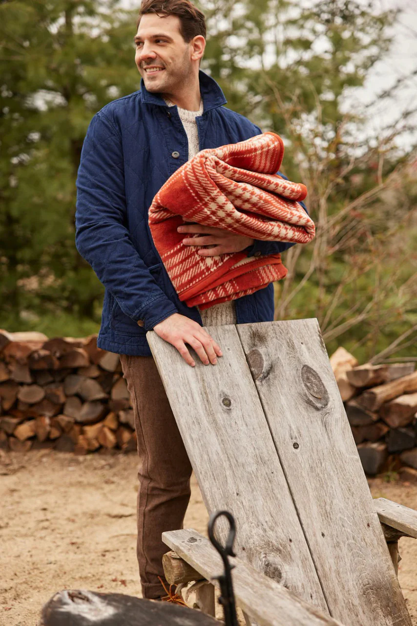 Desert Red Plaid Blanket - Image 6