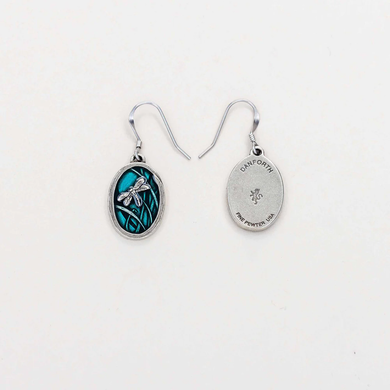 Dragonfly Teal Wire Earrings - Image 3