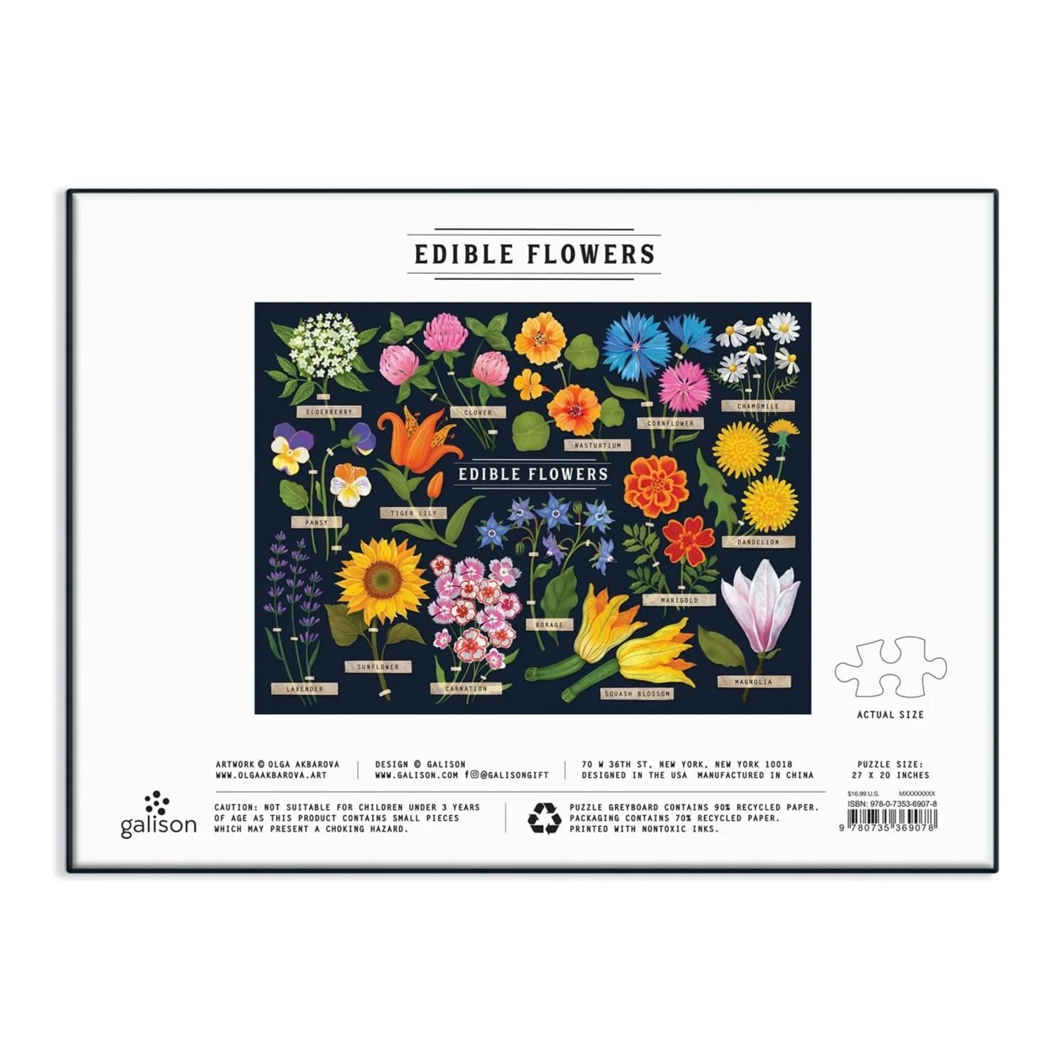 Edible Flowers - 1000 Piece Puzzle - Image 4