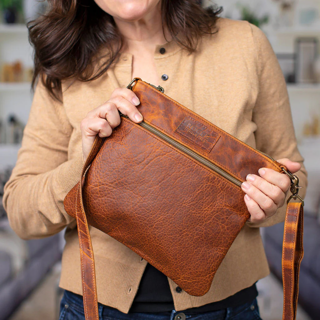 Ellis River Crossbody Bag in Bison Leather - Image 4