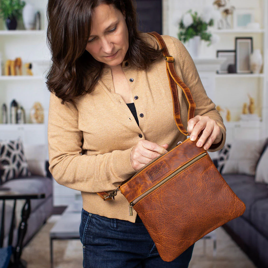 Ellis River Crossbody Bag in Bison Leather - Image 7