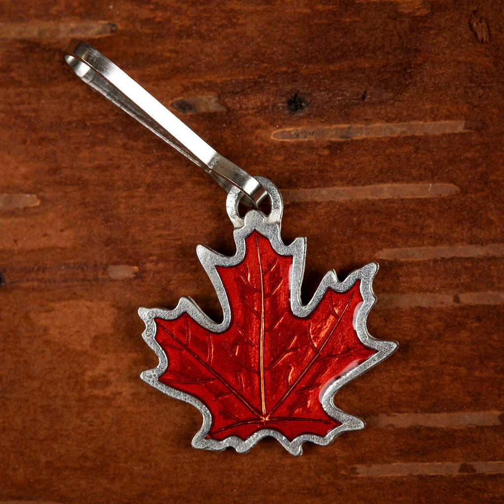 Fall Maple Leaf Zipper Pull - Image 6