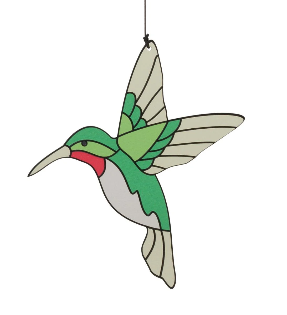 Floral Bird Chime 32" - Ruby Throated Hummingbird - Image 2
