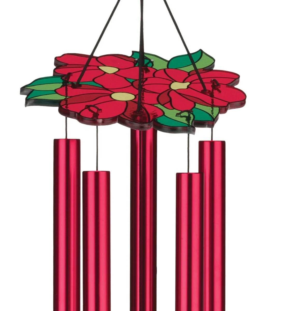 Floral Bird Chime 32" - Ruby Throated Hummingbird - Image 3