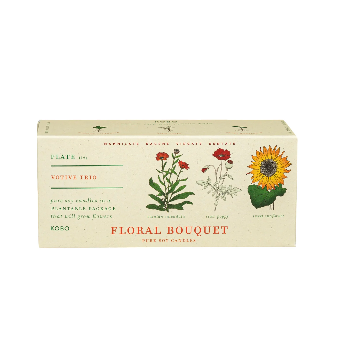 Floral Bouquet - Plant the Box Votive Candle Trio - Image 3