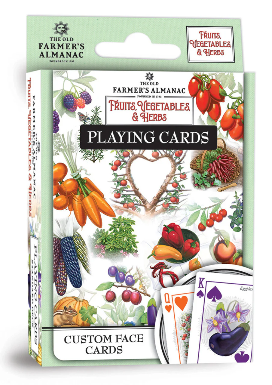 The Old Farmer's Almanac Fruits, Vegetables, Herbs Playing Cards - Image 3