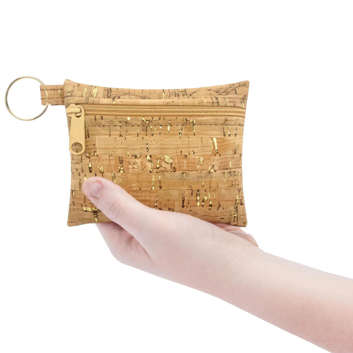 Gold Fleck Cork Zipper Pouch - Image 3
