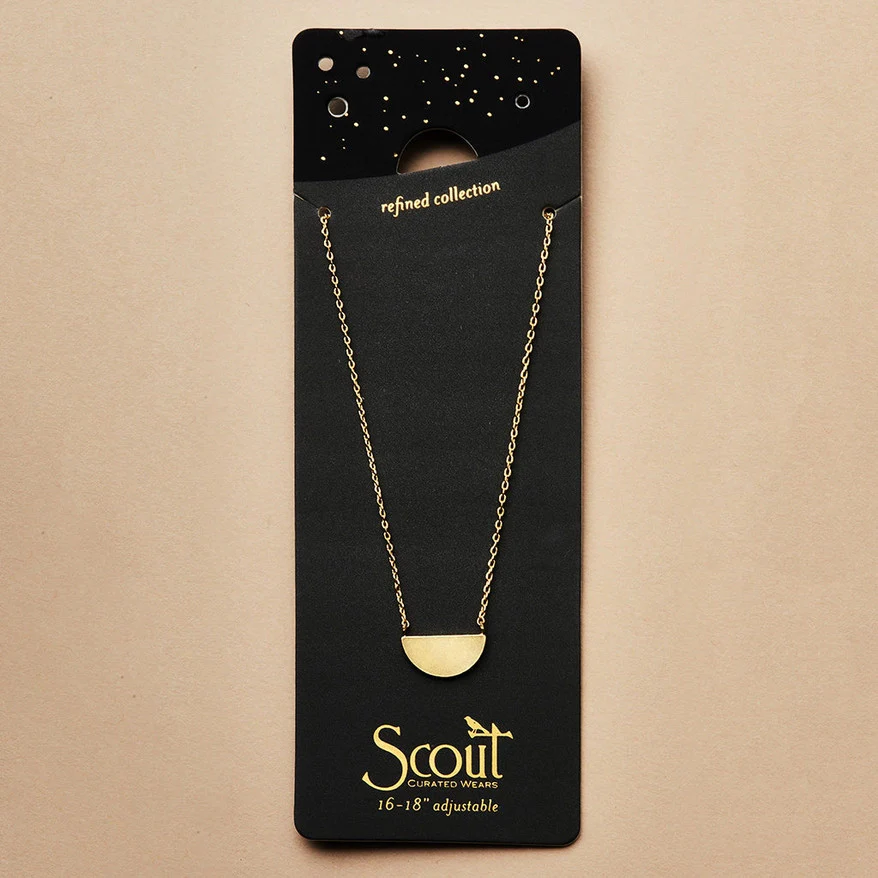 Half Moon Necklace in Silver or Gold - Image 4