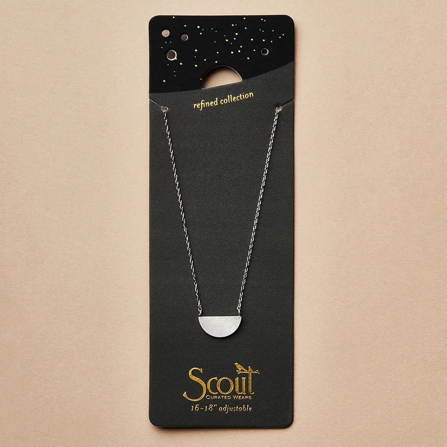 Half Moon Necklace in Silver or Gold - Image 5
