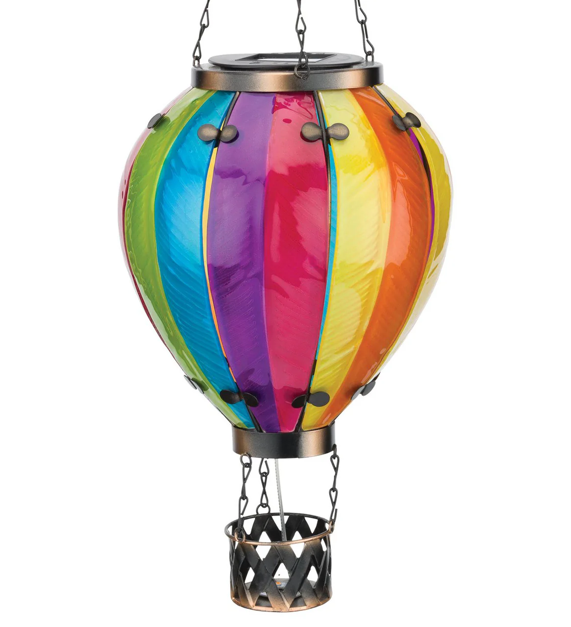 Hot Air Balloon Solar Lantern  - Large - Rainbow - Image 3