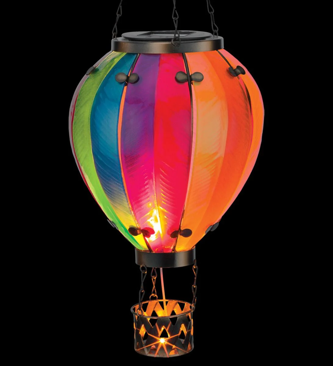 Hot Air Balloon Solar Lantern  - Large - Rainbow - Image 4