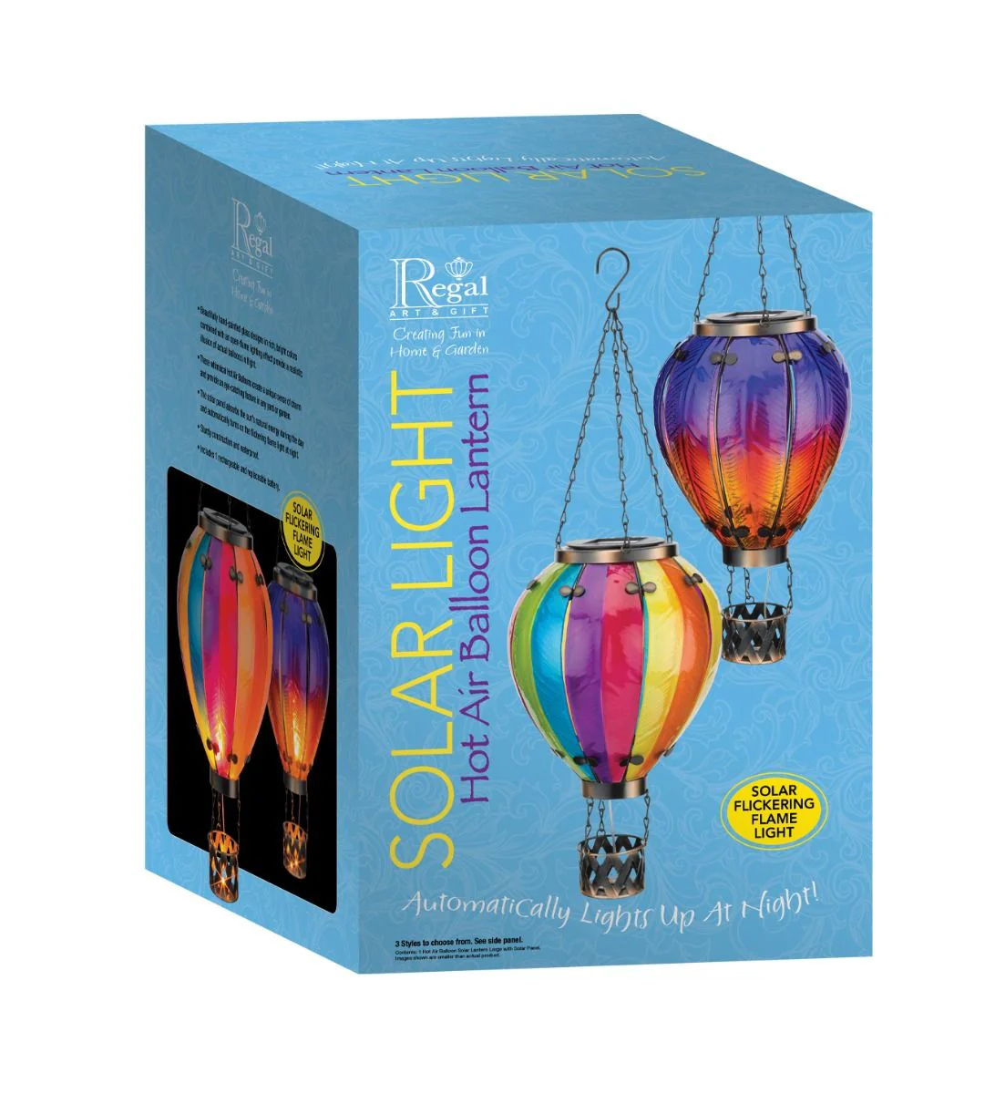 Hot Air Balloon Solar Lantern  - Large - Rainbow - Image 5