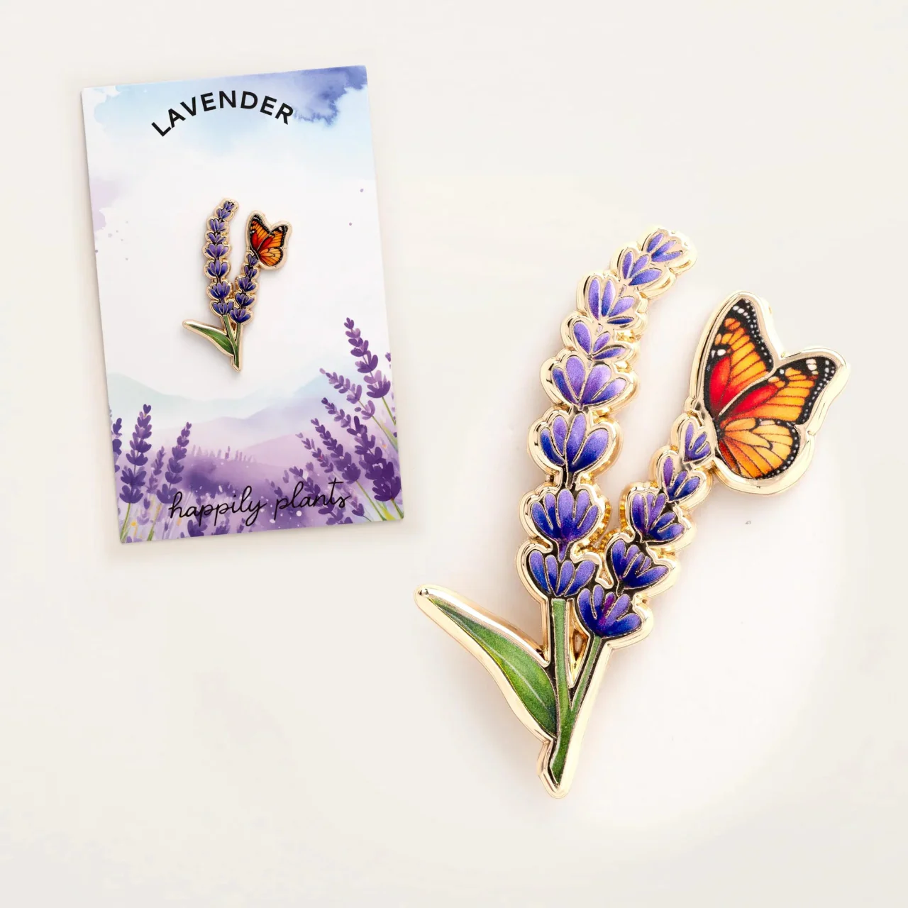 Lavender & Butterfly Pin - Image 4