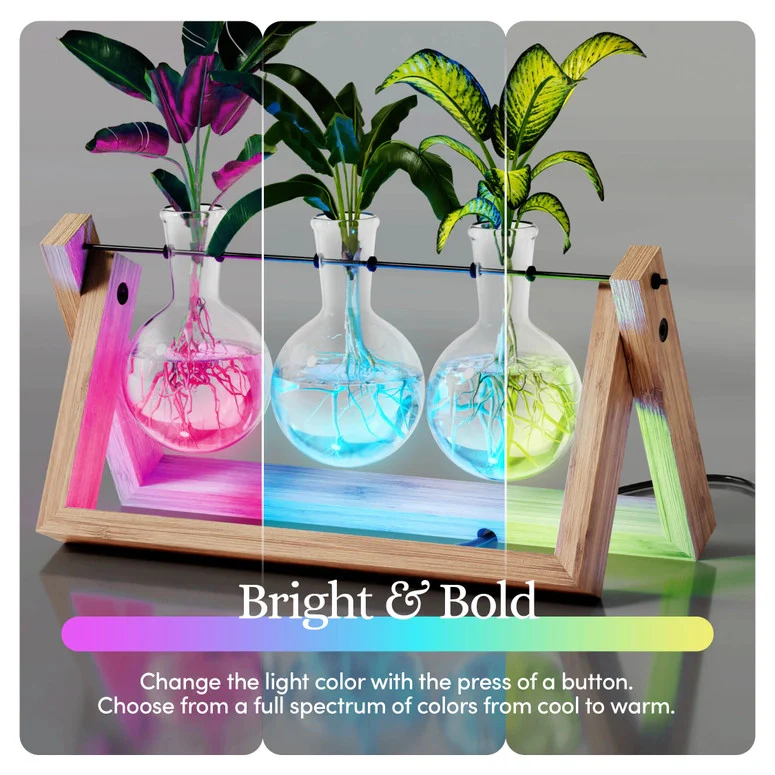 Light Up Bamboo Air Planter - Bulb Style - Image 4