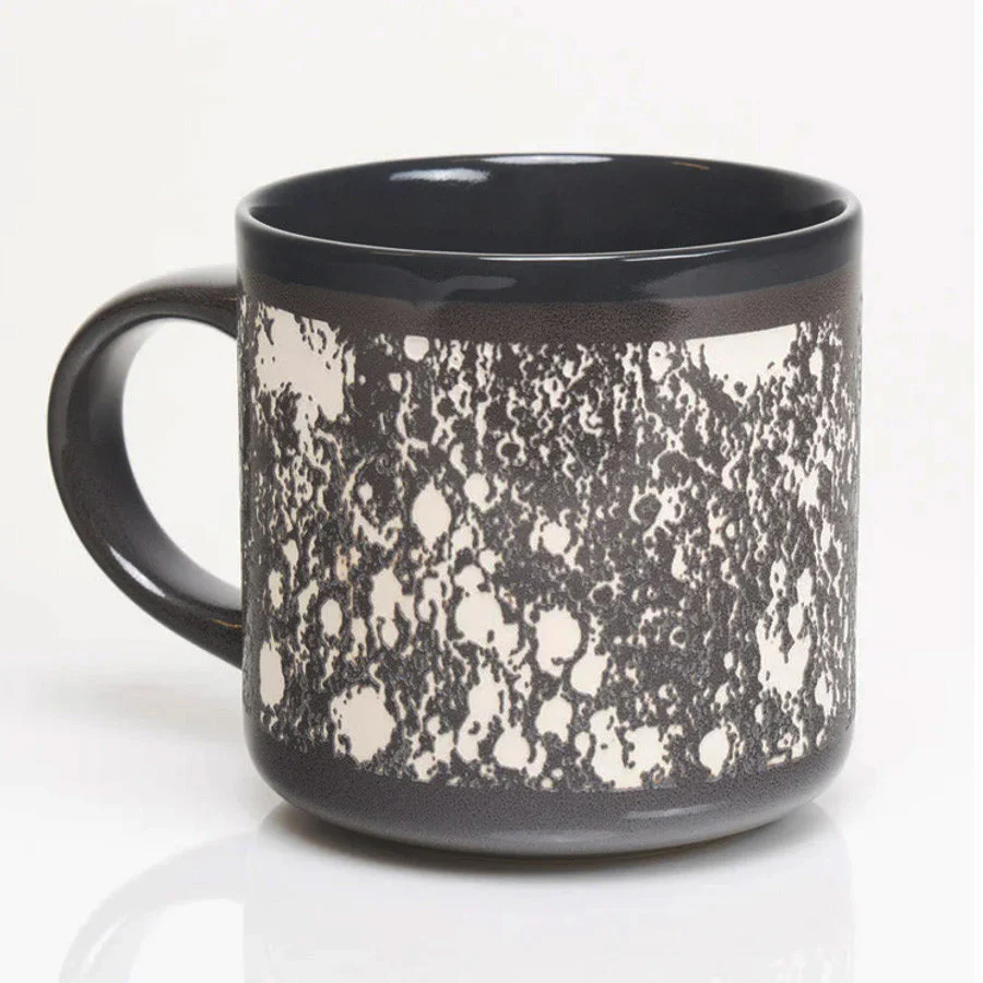 Lunar Surface Hand Carved 15 oz Ceramic Mug - Image 3