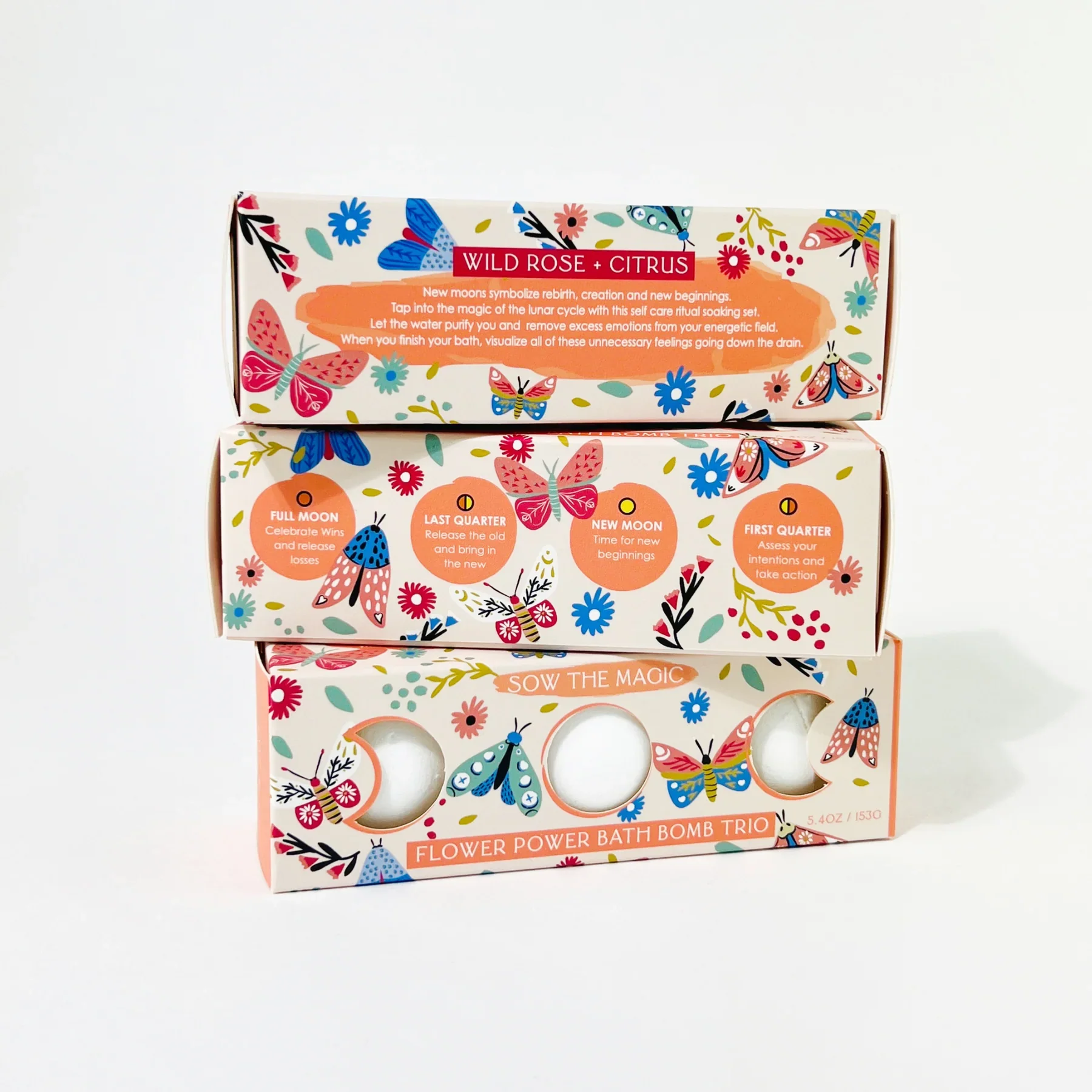 Moon Phase Flower Power Bath Bomb Trio - Image 2