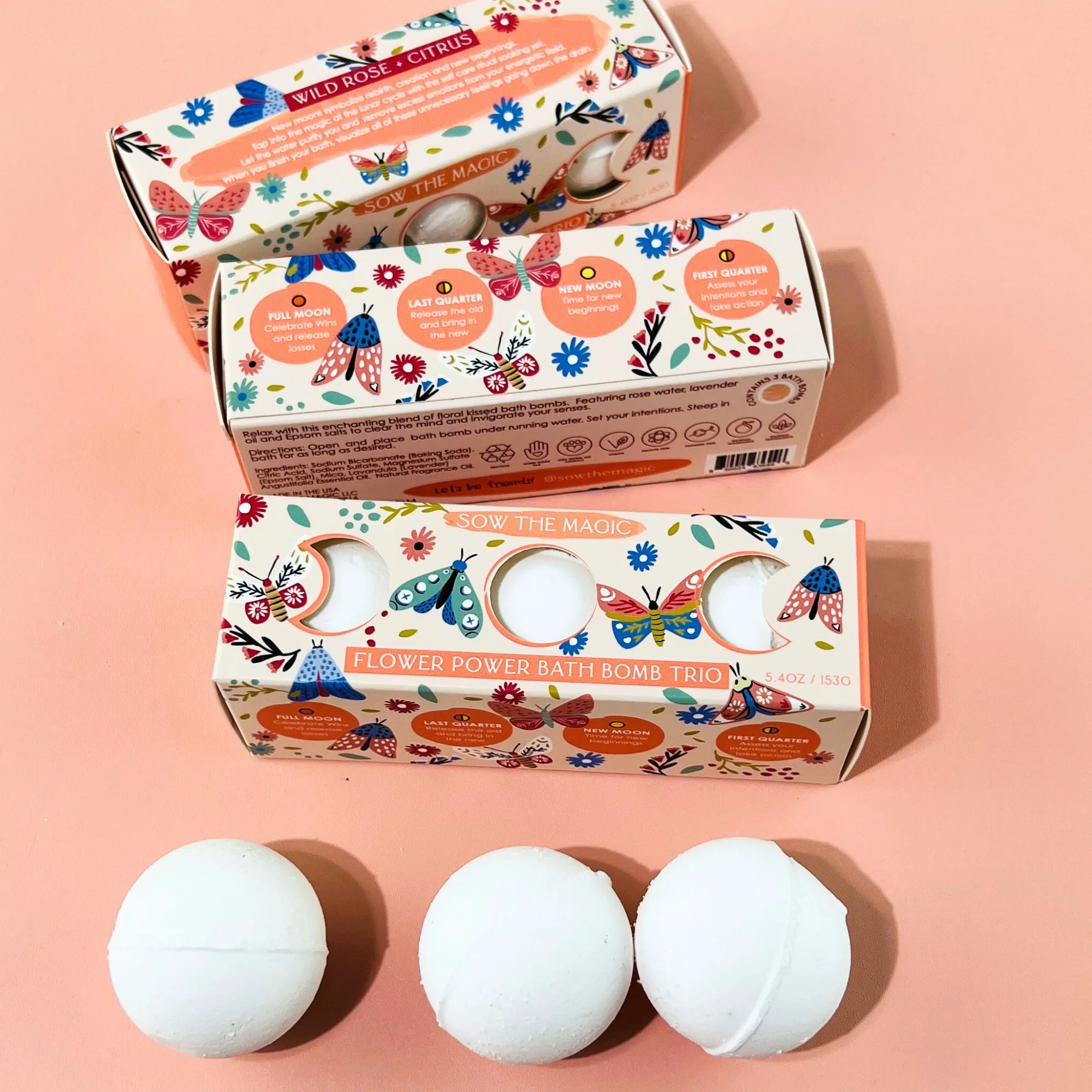 Moon Phase Flower Power Bath Bomb Trio - Image 5