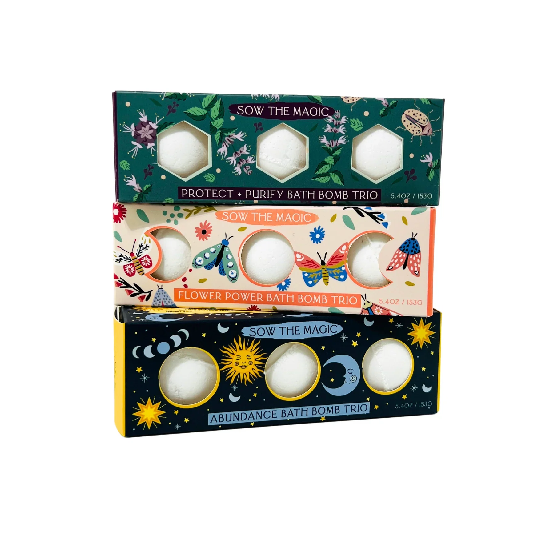 Moon Phase Flower Power Bath Bomb Trio - Image 6