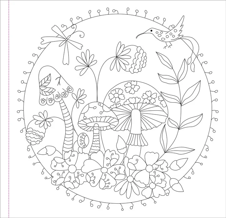 Mushrooms Coloring Book - Image 3