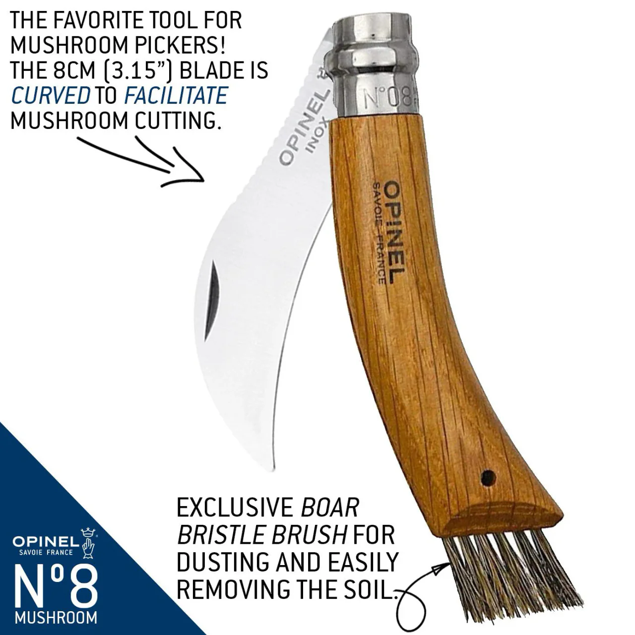 No. 08 Mushroom Knife in Wooden Gift Box - Image 3