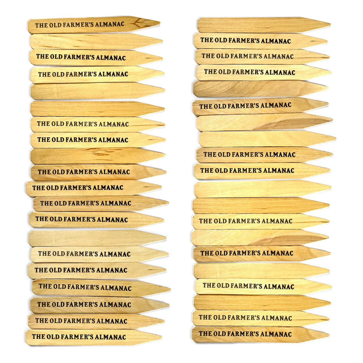 The Old Farmer's Almanac Wooden Garden Plant Markers (40 Pack) - Image 3