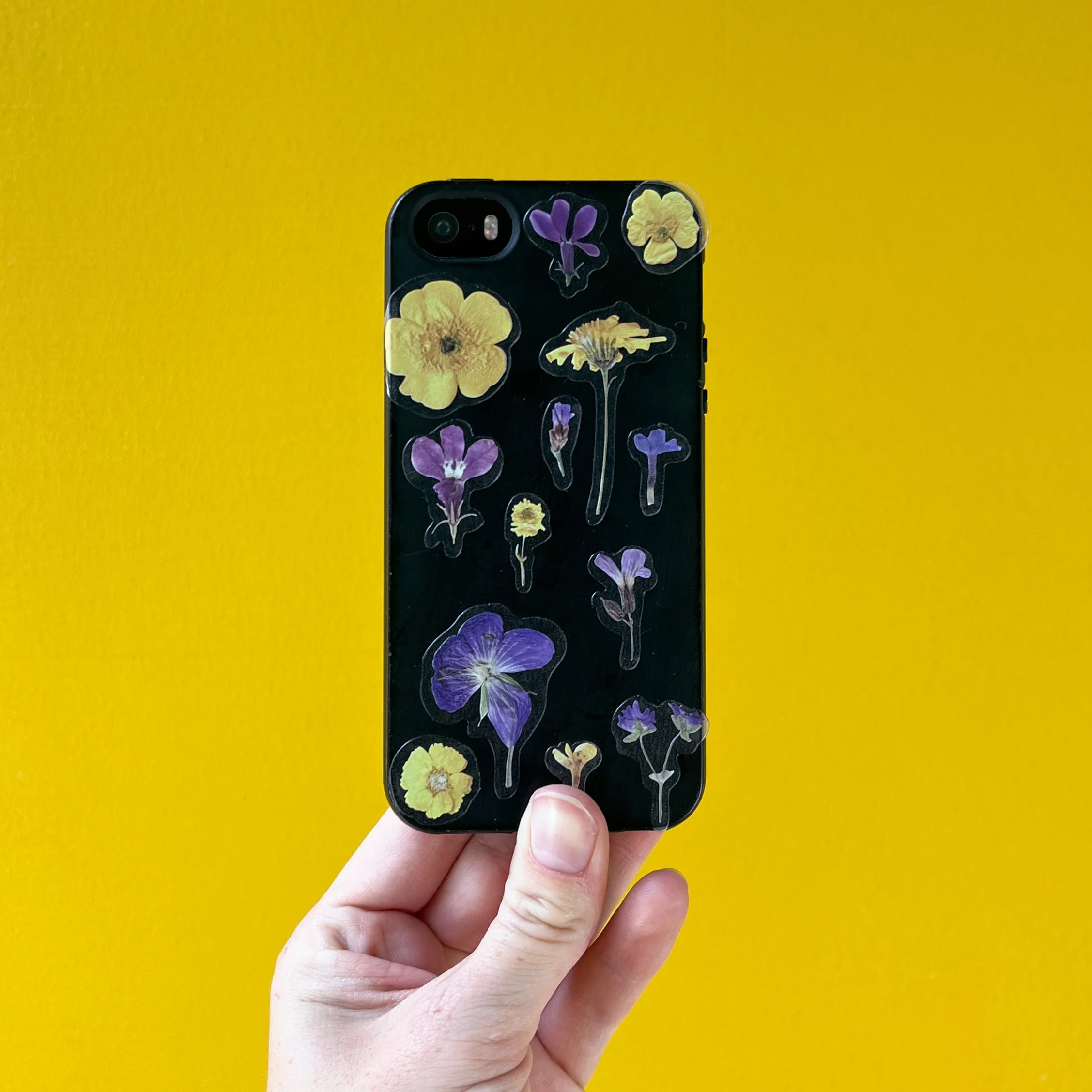 Pressed Flowers Sticker Sheet - Yellows and Purples - Image 3