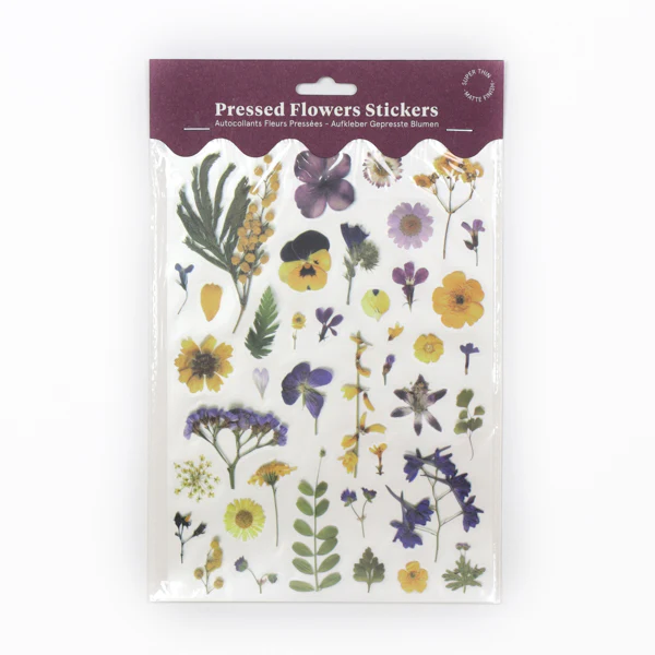 Pressed Flowers Sticker Sheet - Yellows and Purples - Image 6