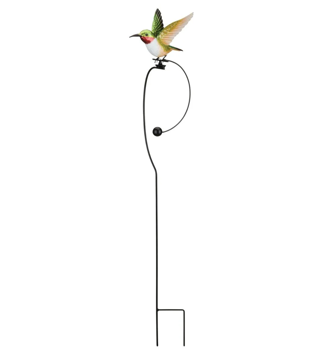 Rocker Hummingbird Garden Stake - Ruby Throated - Image 3