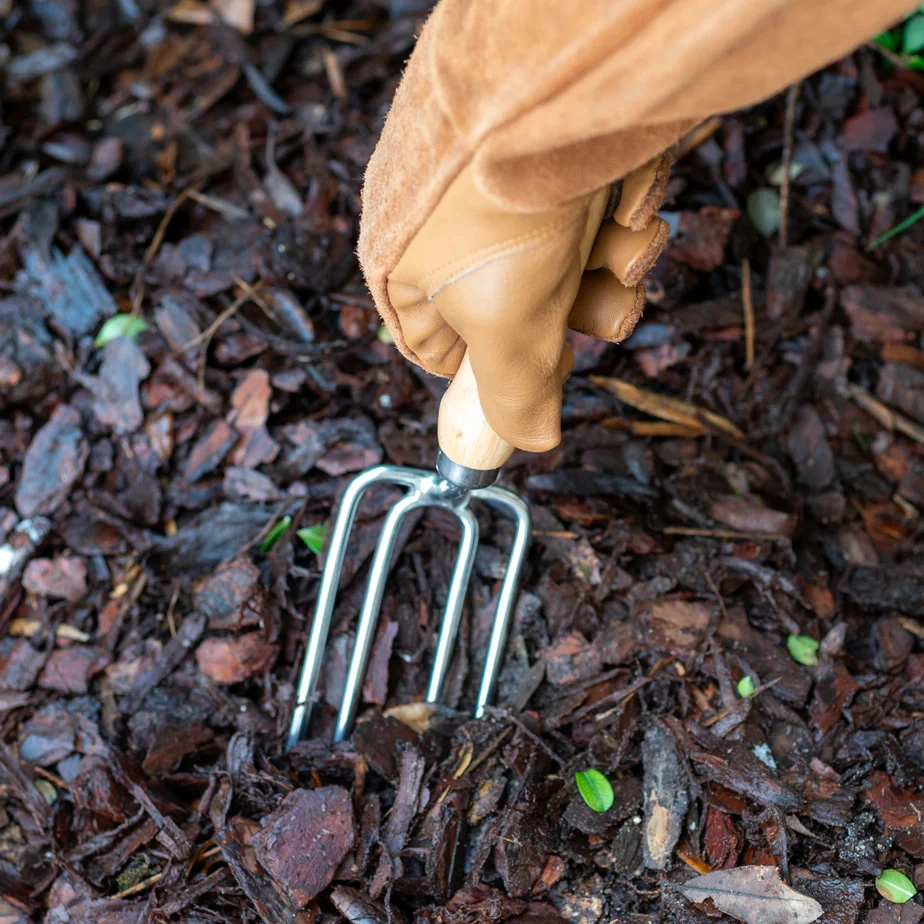 Round Tine Fork with Birch Handle - Image 4