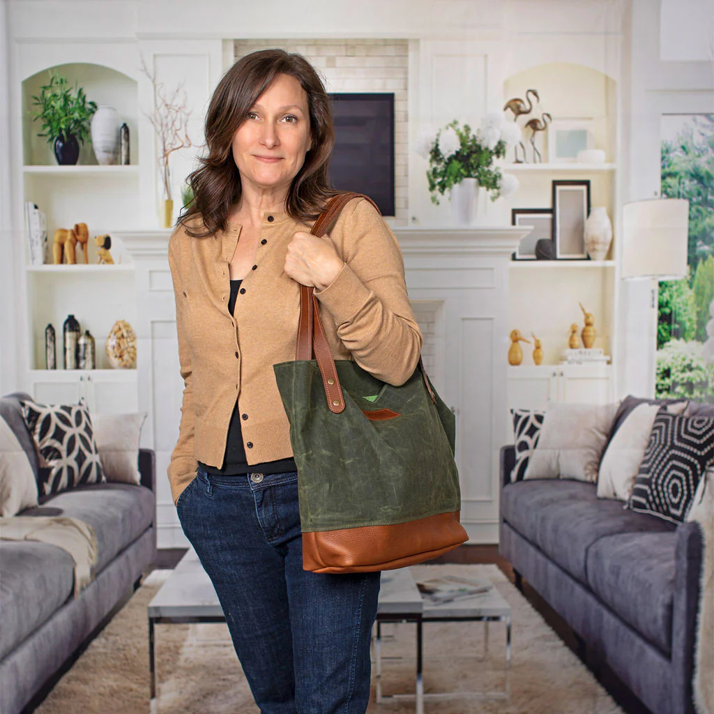Saco River Tote Bag - Green - Image 4