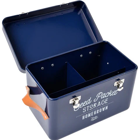 Seed Packet Storage Tin - Blue - Image 3