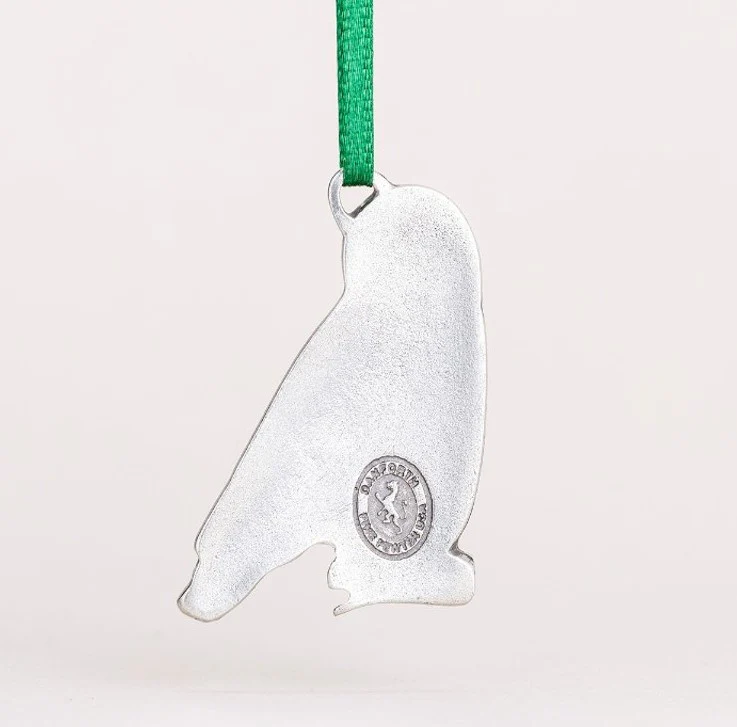 Snowy Owl Pewter Ornament - Image 3