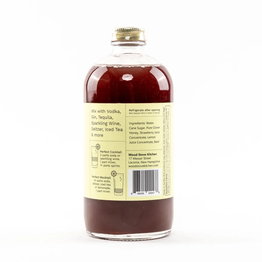 Strawberry & Basil Cocktail + Mocktail Mixer - 16oz - Image 3